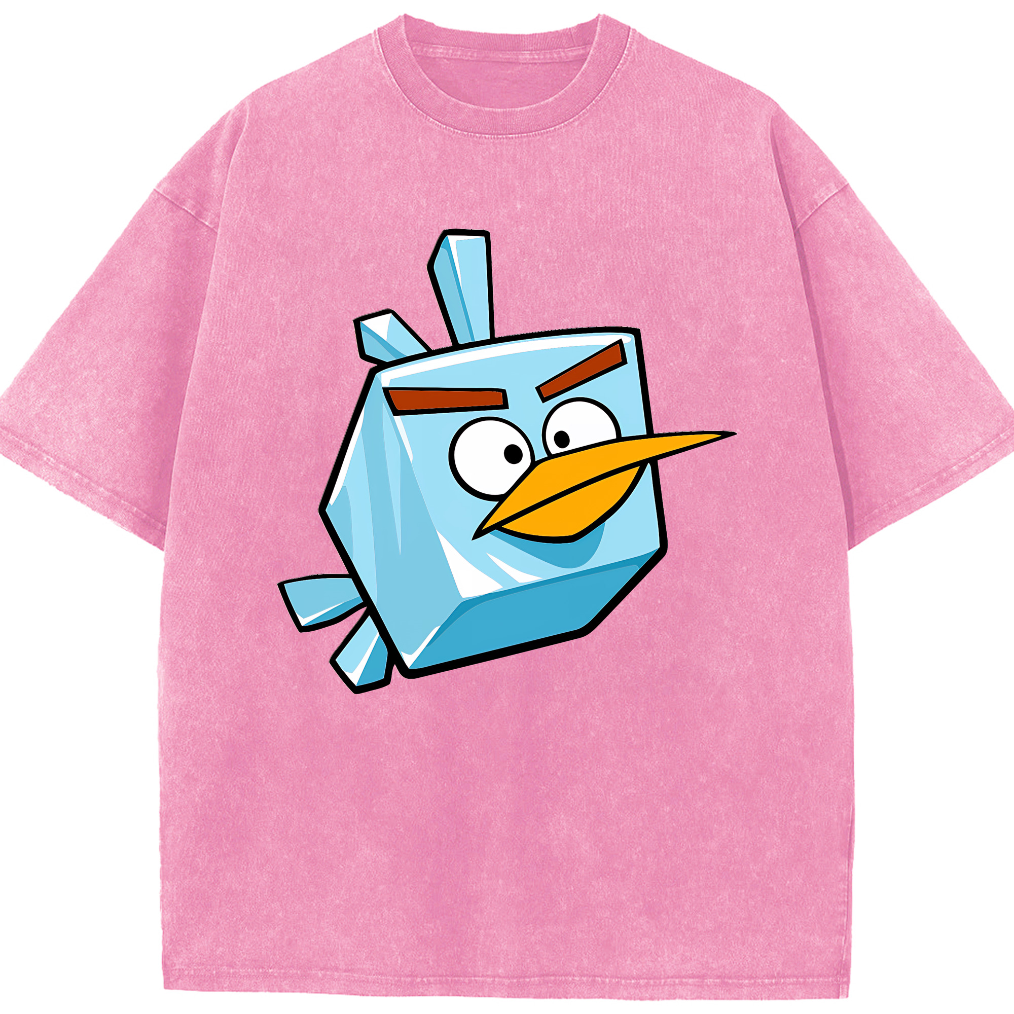 （画像用） Angry Birds アングリーバード 綿100% ヴィンテージ風 半袖Tシャツ（フロントプリント）